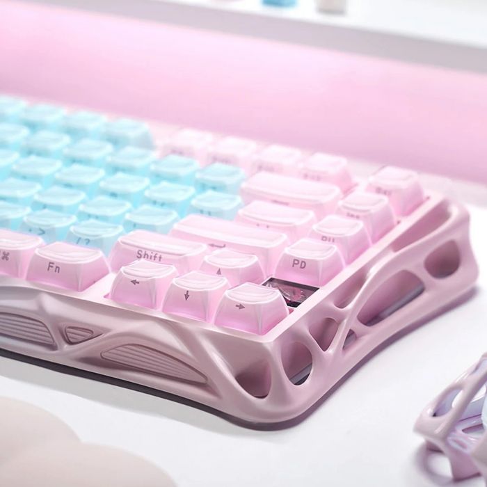 Клавіатура механічна GravaStar Mercury K1 Lite 80keys, GravaStar x BSUN Grey, BT/WL/USB, Aurora Mist
