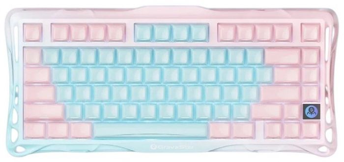 Клавіатура механічна GravaStar Mercury K1 Lite 80keys, GravaStar x BSUN Grey, BT/WL/USB, Aurora Mist