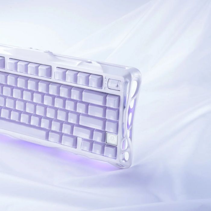Клавіатура механічна GravaStar Mercury K1 80keys, GravaStar x Kailh Cheery Pink, EN, BT/WL/USB, Lavender Purple