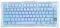 Клавіатура механічна GravaStar Mercury K1 80keys, GravaStar x Kailh Cheery Pink, EN, BT/WL/USB, Ice Blue