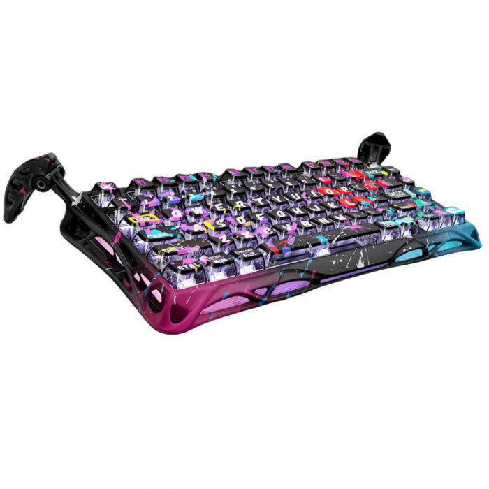 Клавіатура магнітна GravaStar Mercury V75 Pro 80keys, Magnetic Jade Gaming, 8K, USB-A, RGB, Neon Graffiti