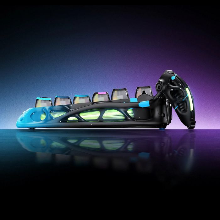 Клавіатура магнітна GravaStar Mercury V75 Pro 80keys, Magnetic Jade Gaming, 8K, USB-A, RGB, Neon Graffiti