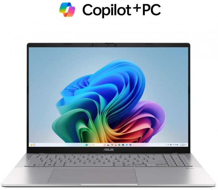 Ноутбук ASUS Vivobook S16 S3607QA-SH043W 16" WUXGA OLED, Qualcomm X X1 26 100, 16GB, F512GB, UMA, Win11, Сріблястий