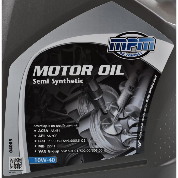 Олива моторна MPM Semi Synthetic 10W-40 5л (04005)