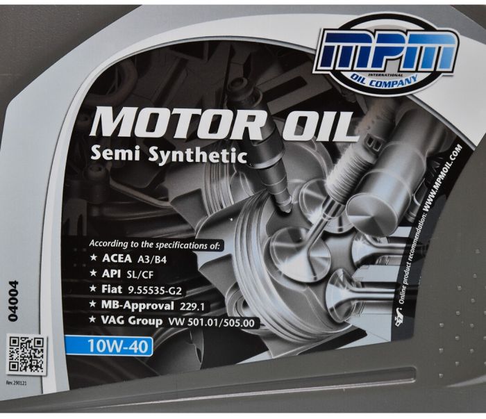 Олива моторна MPM Semi Synthetic 10W-40 4л (04004)