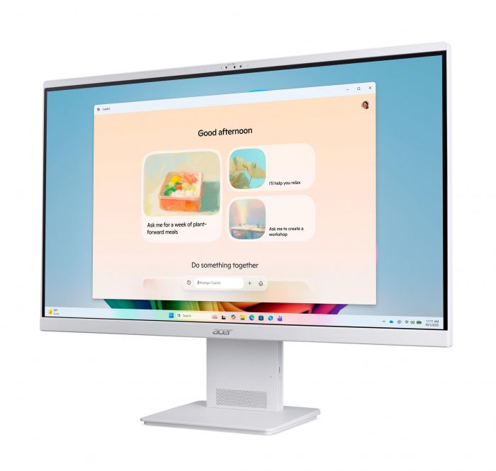 Комп'ютер персональний моноблок Acer Aspire S27B-UGMTL-U 27" FHD, Intel U5-115U, 16GB, F1TB, UMA, WiFi, кл+м, Lin, білий