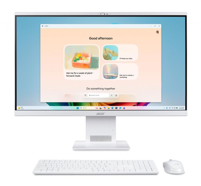 Комп'ютер персональний моноблок Acer Aspire S27B-UGMTL-H 27" FHD, Intel U7-155H, 32GB, F1TB, UMA, WiFi, кл+м, Lin, білий