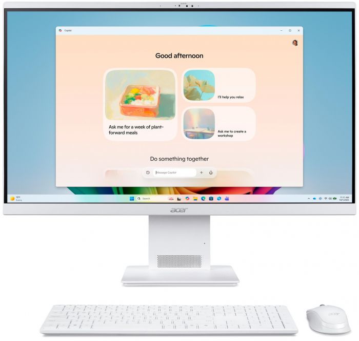 Комп'ютер персональний моноблок Acer Aspire S27B-UGMTL-H 27" FHD, Intel U7-155H, 32GB, F1TB, UMA, WiFi, кл+м, Lin, білий