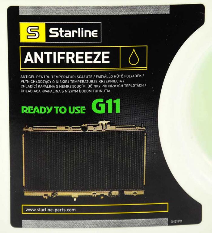 Антифриз Starline Ready to Use G-11  зелений -40°C 1л (ANTIFREEZE GREEN 1)