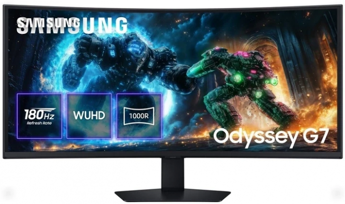 Монітор Samsung 40"Odyssey G7 G75F HDMI, DP, USB, VA, 5120x2160, 180Hz, 21:9, 1ms, CURVED