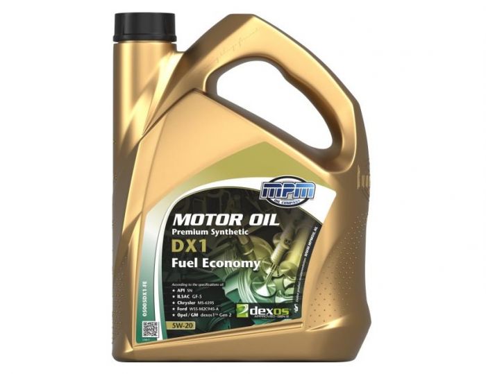 Олива моторна MPM Premium Synthetic DX1 Fuel Economy 5W-20 5л (05005DX1-FE)