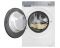Пральна машина Haier фронтальна, 9кг, 1400, B, 45.2см, дисплей, пара, інвертор, люк сірий, прямий привід, білий