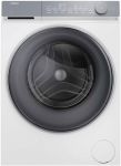 Пральна машина Haier фронтальна, 9кг, 1400, B, 45.2см, дисплей, пара, інвертор, люк сірий, прямий привід, білий