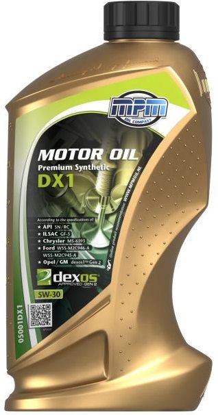 Олива моторна MPM Premium Synthetic DX1 5W-30 1л (05001DX1)