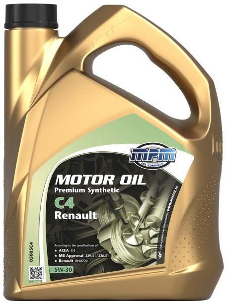 Олива моторна MPM Premium Synthetic C4 Renault 5W-30 5л (05005C4)