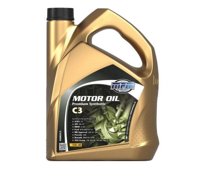 Олива моторна MPM Premium Synthetic C3 5W-40 5л (05005C3)