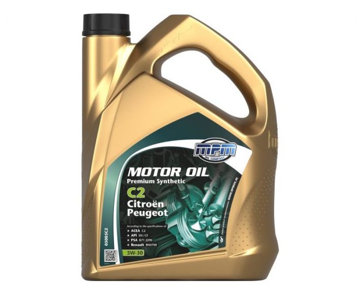 Олива моторна MPM Premium Synthetic C2 Citroen / Peugeot 5W-30 5л (05005C2)