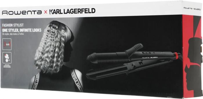 Мультистайлер Rowenta Karl Lagerfeld Fashion Stylist 3в1, >66Вт, >200С, 2 режими, кераміка, чорний
