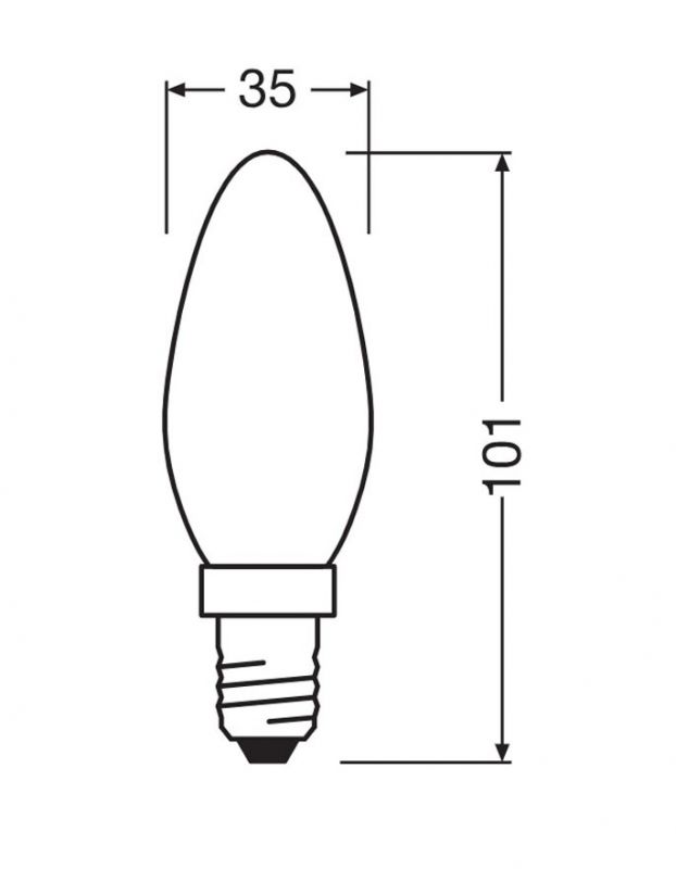 Лампа OSRAM LED E14 7Вт 4000К 1055Лм В75 VALUE