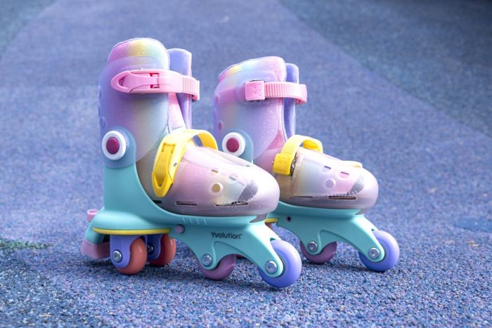 Роликові ковзани Yvolution Twista, розмір 30-34, веселка