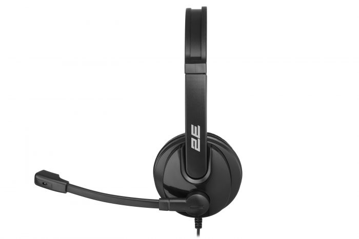 Гарнітура ПК стерео On-ear 2E CH12 mini-jack, omni-mic, 1.2м, чорний