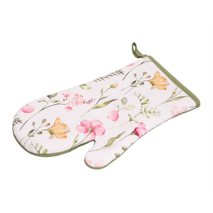 Набір прихваток для кухні ARDESTO Spring flowers 18х20см, 18х30см, 100% поліестер (верх), 100% бавовна (низ), білий