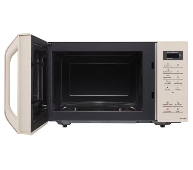 Мікрохвильова піч Panasonic, 25л, сенсор.керув., 800Вт, РК дисплей, молочний