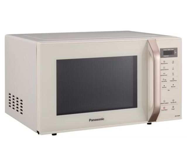 Мікрохвильова піч Panasonic, 25л, сенсор.керув., 800Вт, РК дисплей, молочний