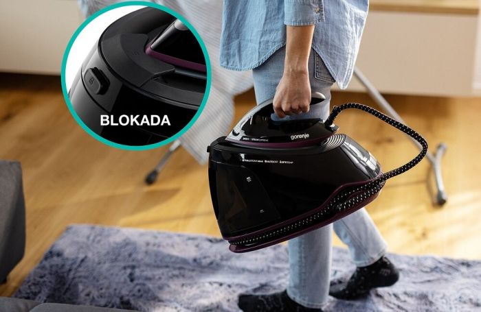 Праска Gorenje, 2800Вт, 280мл, паровий удар -50гр, верт. відпарювання, антинакип, керам. підошва,  фіолетовий