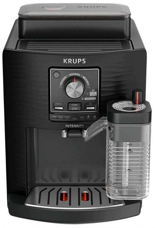 Кавомашина Krups Intensity Milk 1.7л, зерно, автомат.капучинатор, авторецептів - 4, чорний