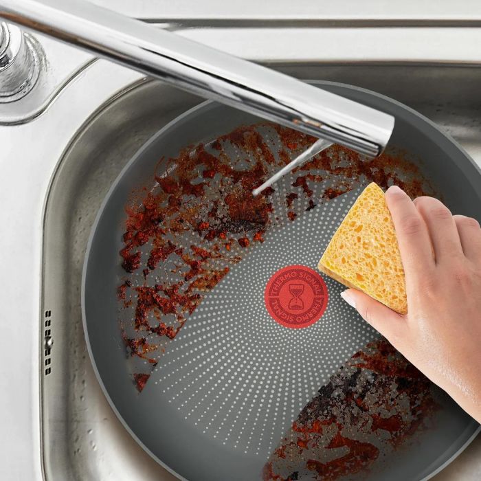 Сковорода Tefal Halo EUCALYPTUS, 20см, алюміній, бакеліт, сірий