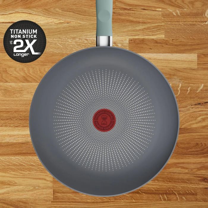 Сковорода Tefal Halo EUCALYPTUS, 28см, алюміній, бакеліт, сірий