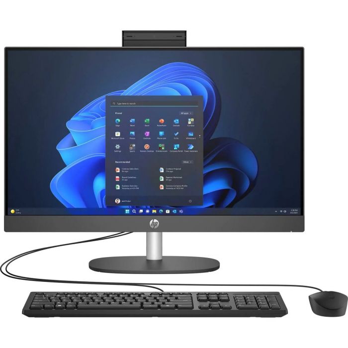 Комп'ютер персональний моноблок HP 240-G10 23.8" FHD IPS AG, Intel i3-N300, 8GB, F512GB, UMA, WiFi, кл+м, DOS, чорний