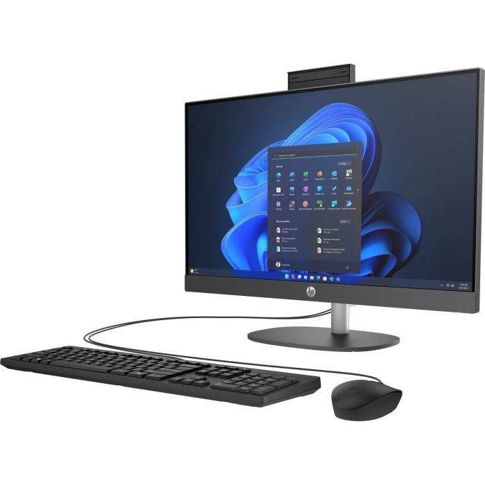 Комп'ютер персональний моноблок HP 240-G10 23.8" FHD IPS AG, Intel U5-125U, 16GB, F512GB, UMA, WiFi, кл+м, 3р, DOS, чорний