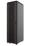 Шафа MIRSAN 19", 40U, GTV, скляні двері, 800x1000 мм, максимально 2000 кг, чорна