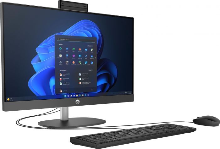 Комп'ютер персональний моноблок HP 240-G10 23.8" FHD IPS AG, Intel i7-1355U, 16GB, F512GB, UMA, WiFi, кл+м, 2р, DOS, чорний