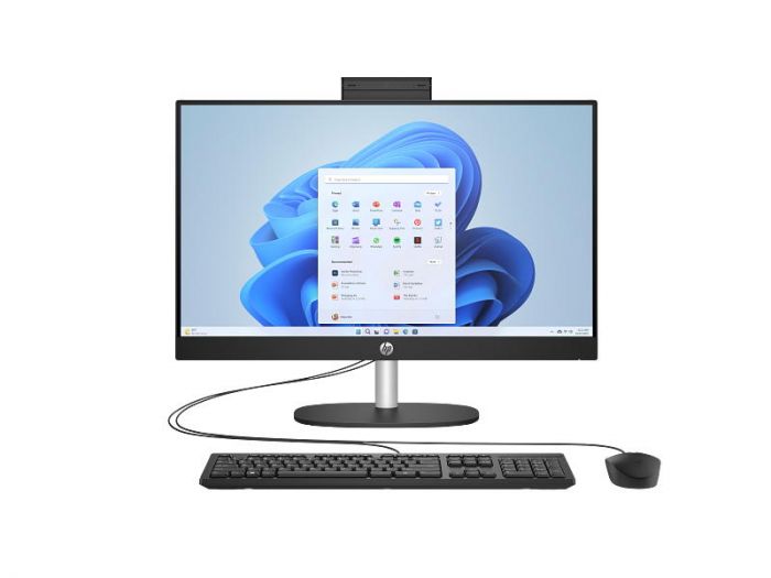 Комп'ютер персональний моноблок HP All-in-One 23.8" FHD IPS AG, Intel U5-125U, 16GB, F512GB, UMA, WiFi, кл+м, DOS, чорний