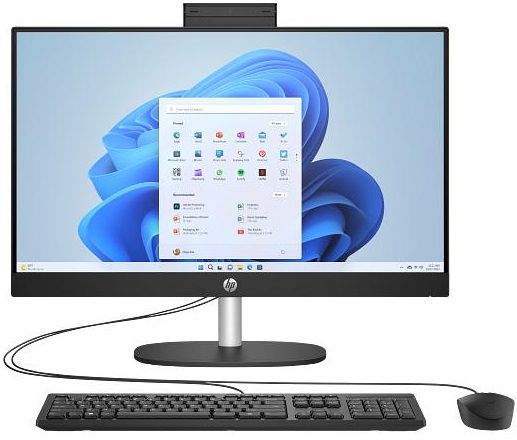 Комп'ютер персональний моноблок HP All-in-One 23.8" FHD IPS AG, Intel U5-125U, 16GB, F512GB, UMA, WiFi, кл+м, DOS, чорний