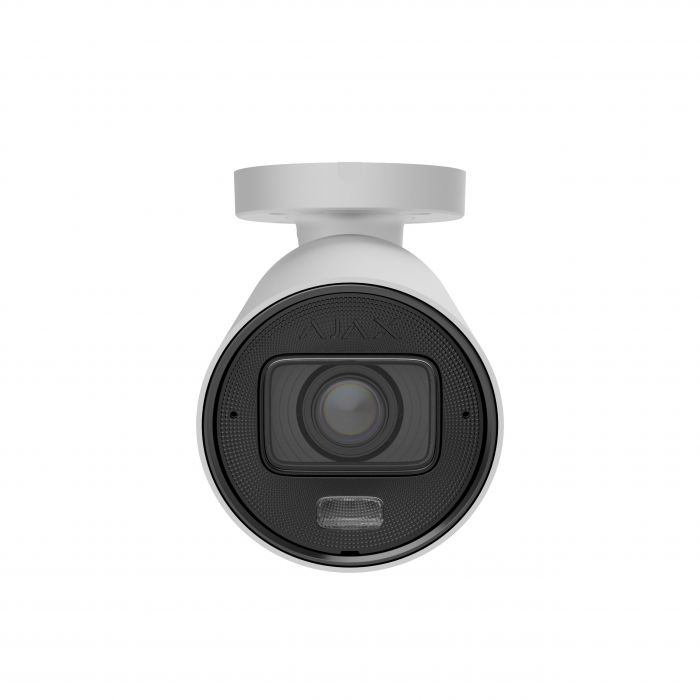 IP-камера дротова Ajax BulletCam HLVF 5 MP White, 2.8–12 мм, PoE, True WDR, IP67, ІЧ 60 м, LED 40 м, аудіо, кут огляду 31° до 111°, вулична, біла, 126277.217.WH1