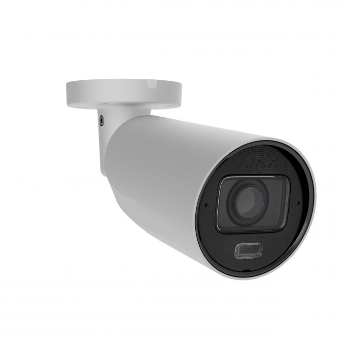 IP-камера дротова Ajax BulletCam HLVF 5 MP White, 2.8–12 мм, PoE, True WDR, IP67, ІЧ 60 м, LED 40 м, аудіо, кут огляду 31° до 111°, вулична, біла, 126277.217.WH1