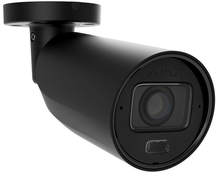 IP-камера дротова Ajax BulletCam HLVF 8 MP Black, 2.8–12 мм, PoE, True WDR, IP67, ІЧ 60 м, LED 40 м, аудіо, кут огляду 31° до 111°, вулична, чорна, 126278.217.BL1