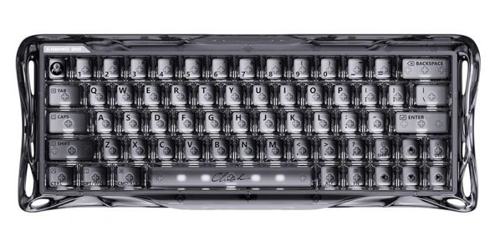 Клавіатура магнітна GravaStar Mercury V60 60keys, UFO Magnetic Gaming, 8K, USB-A, RGB, Onyx Crystal