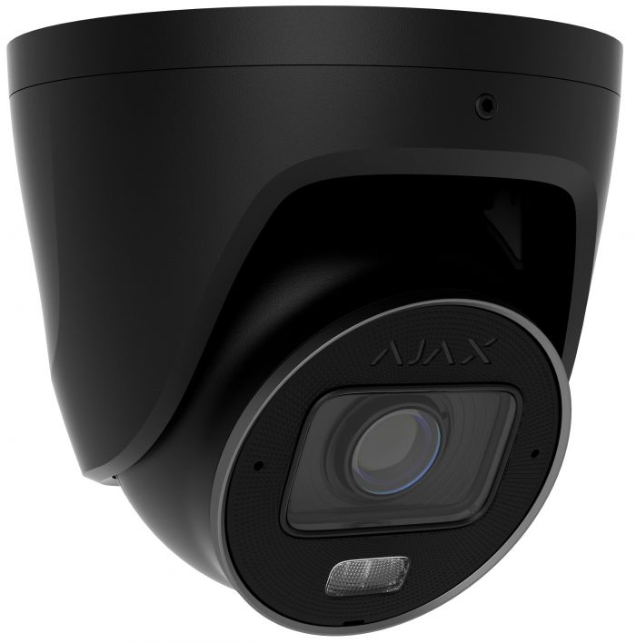 IP-камера дротова Ajax TurretCam HLVF 5 MP Black, 2.8–12 мм, PoE, True WDR, IP67, ІЧ 60 м, LED 40 м, аудіо, кут огляду 31° до 111°, вулична, чорна, 126280.197.BL1