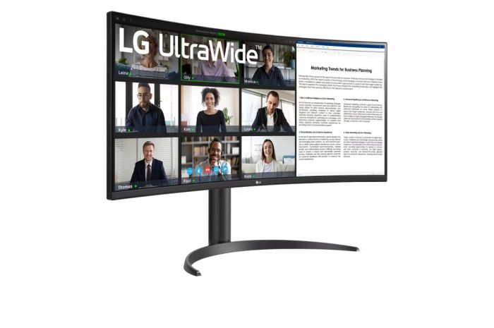 Монітор LG 34" 34WR55QK-B 2xHDMI, DP, USB-C, Audio, VA, 3440x1440, 100Hz, CURVED, sRGB 99%, HAS, HDR10