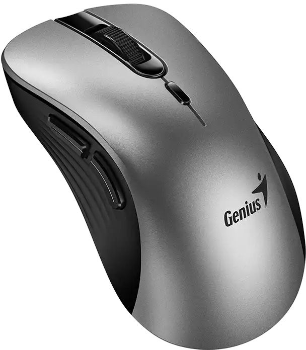 Миша Genius Ergo 8100S, Silent, AI, WL, сірий