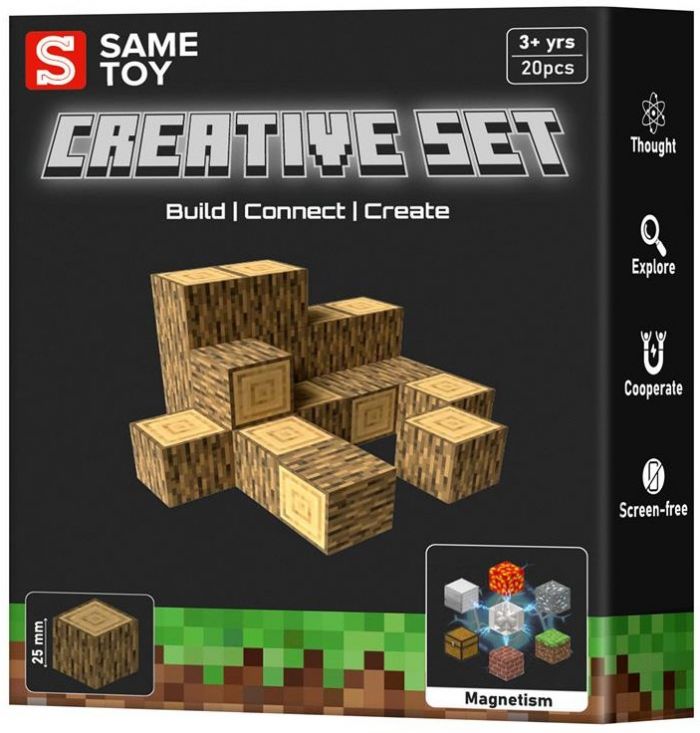Магнітний конструктор Same Toy Creative Set Wood 20ел