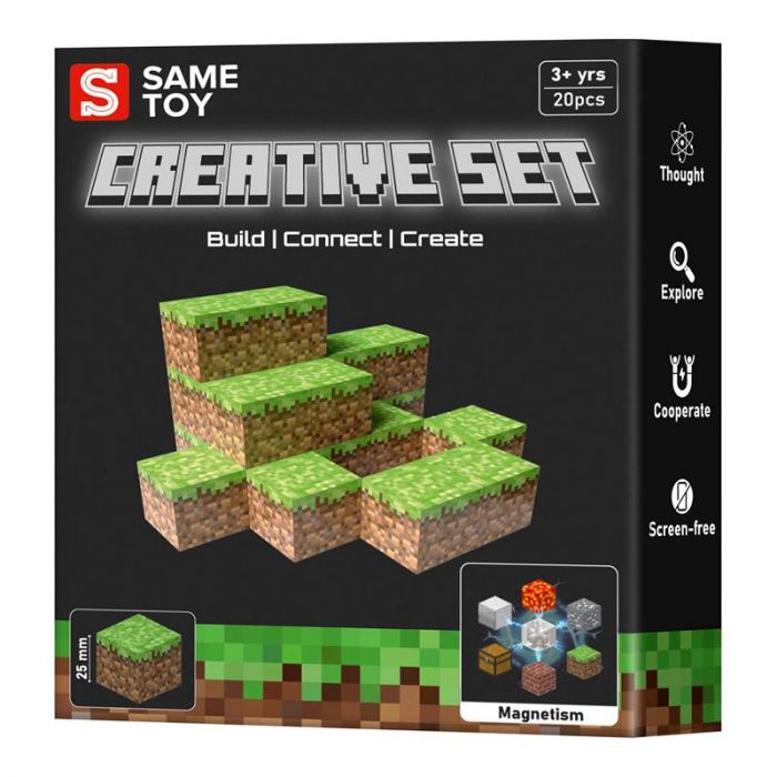 Магнітний конструктор Same Toy Creative Set Grass 20ел