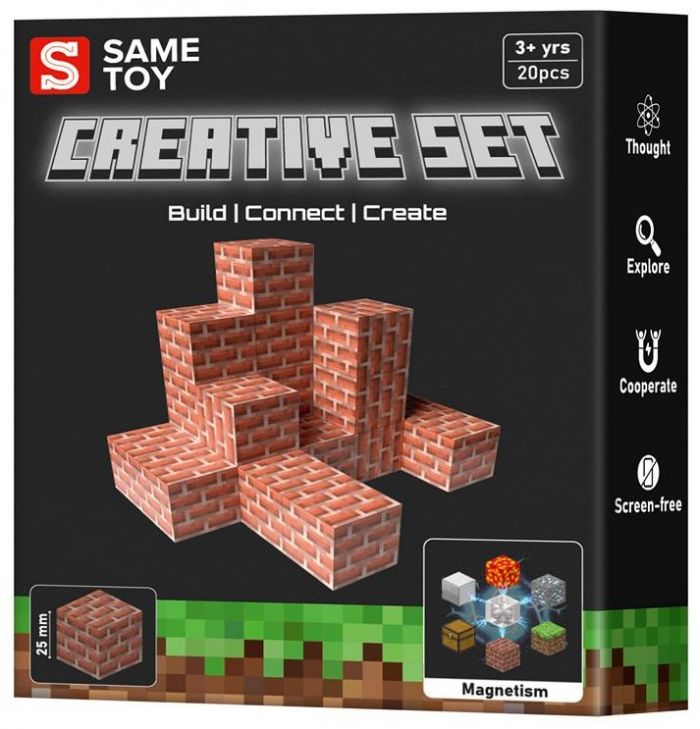 Магнітний конструктор Same Toy Creative Set Brick 20ел
