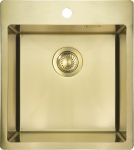 Мийка кухонна Deante OLFATO PRECIOUS, сталь, прямокутник, без крила, 505х450х200мм, чаша - 1, врізна, золото браш.