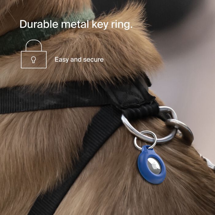 Тримач Belkin Waterproof Secure Holder with Key Ring AirTag, синій